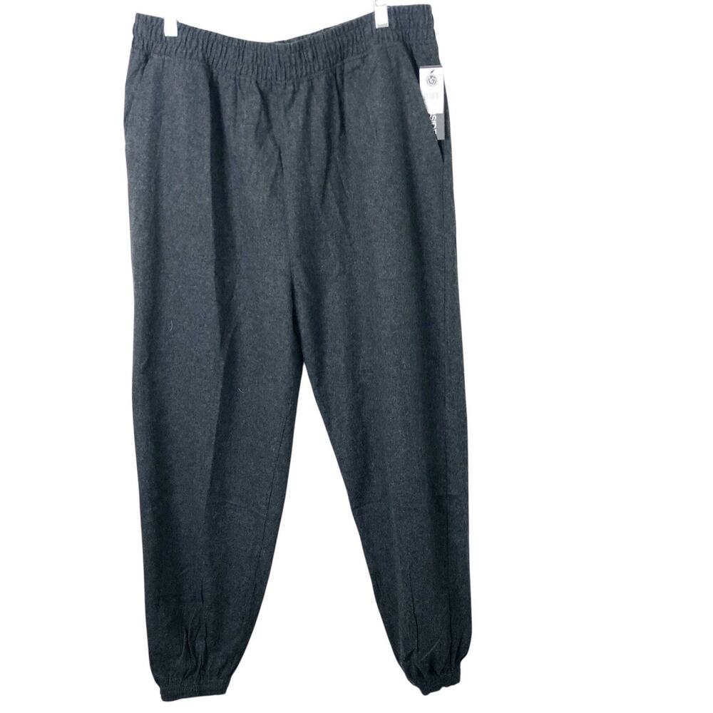 Burnside NWT Flannel Jogger Lounge Pajama Pants in Charcoal Gray Size XL